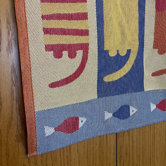 Ekelund Master Weavers Cat & Mouse wall hanging/tapestry! MCM Scandinaviain Ligh - Picture 2 of 11